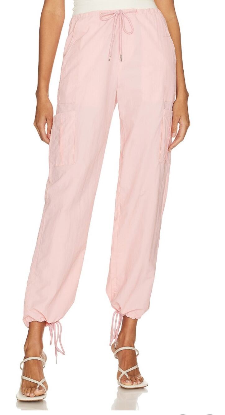 Superdown Pink Cargo Pants XL Joggers Parachute Streetwear Revolve $80 NEW